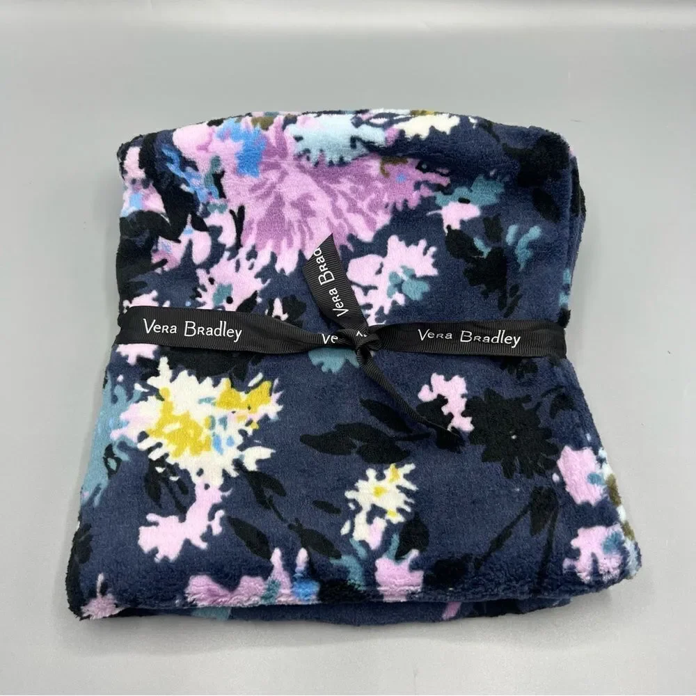 Vera Bradley Decorative Plush Fleece Pillow Cover Chrysanthemum Crush NWT